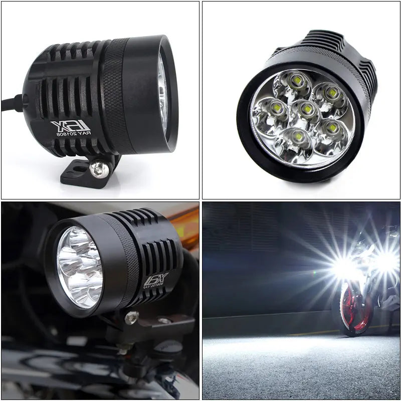 Plug&Play 60w motorcycle headlights auxiliary Fog lamp LED motorbike spotlight accessories For Yamaha HONDA Husqvarna  Kawasaki