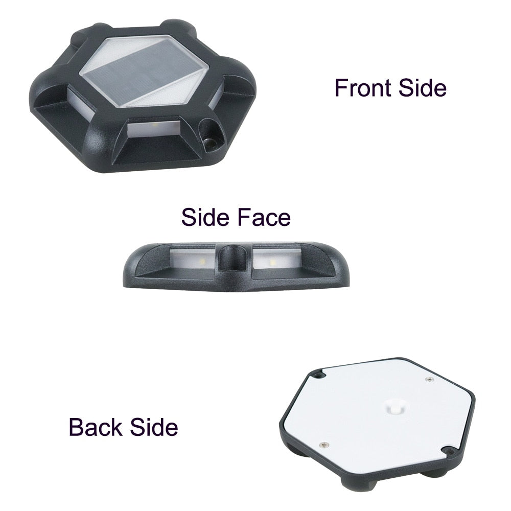 Led Solar Ground Lights Garden Stair Deck Lights Waterproof In-Ground Lamp Driveway Pathway Yard Dock Road Markers Solar Stud