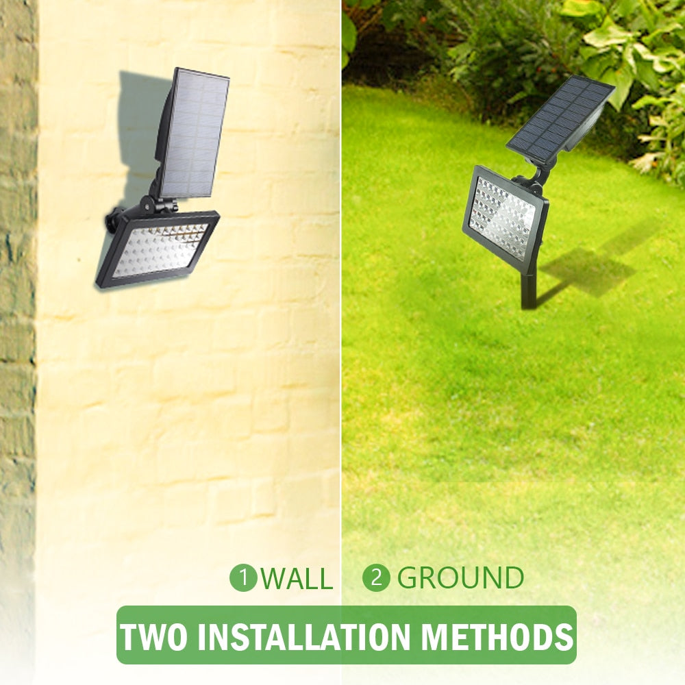 T-SUN 1-2pcs 50 leds Solar Garden Lights Adjustable Outdoor Solar Lamp IP44 Waterproof Wall Lighting for Garden Decoration Light