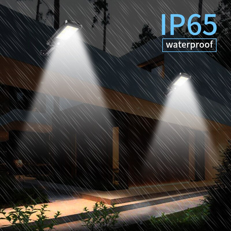 1500W IPX65 Waterproof Solar Light PIR Motion Sensor Garden Wall outdoor Indoor Solar street Smart Lamp with Remote Control