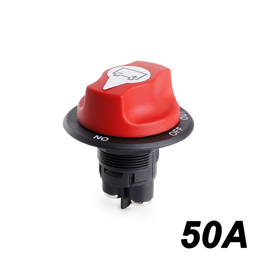 50A Car Battery Race Rally Switch 12V Battery Disconnector Isolator Cut Off Switch Kit for RV Motorcycle Truck Boat