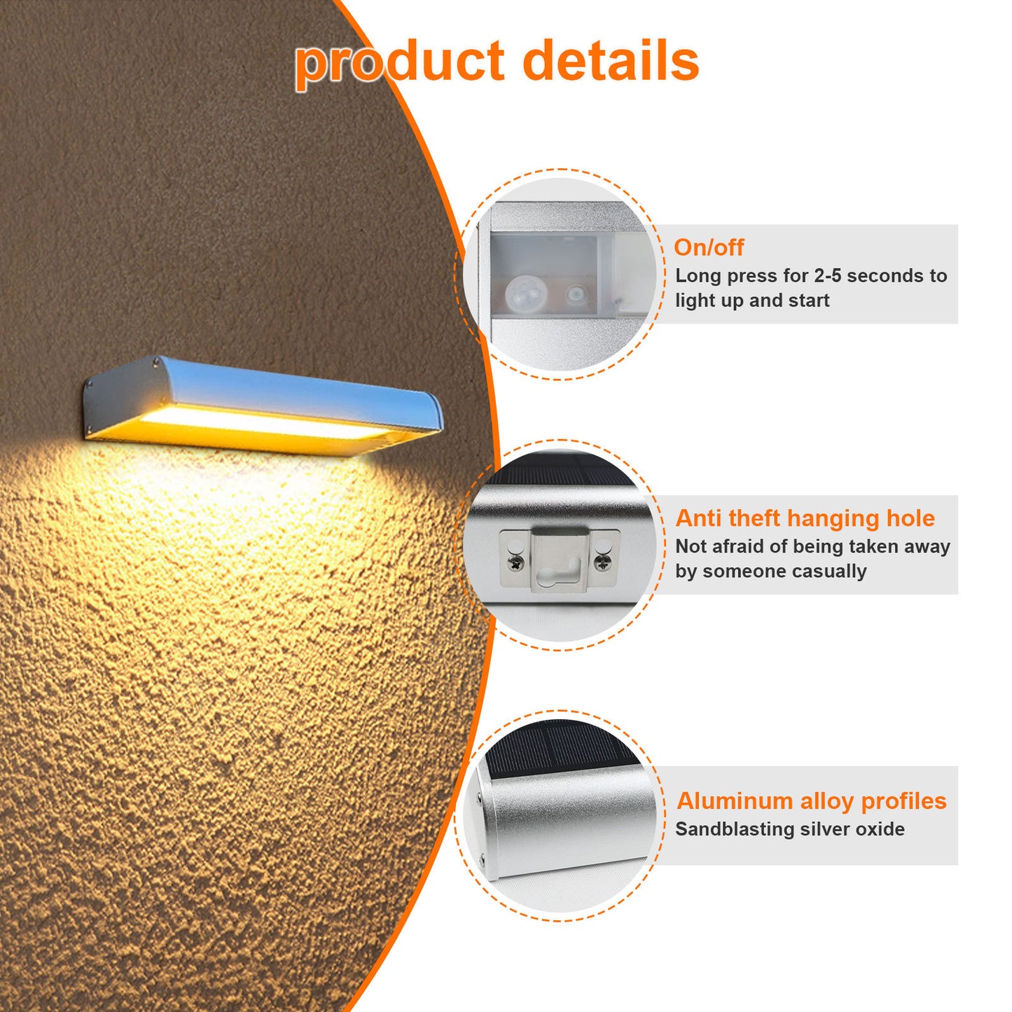 Billboard Solar Light Solar Outdoor Lighting Work 12h Automatic Sensing Super Bright Solar Lamp Outside for Sign Billboard Wall