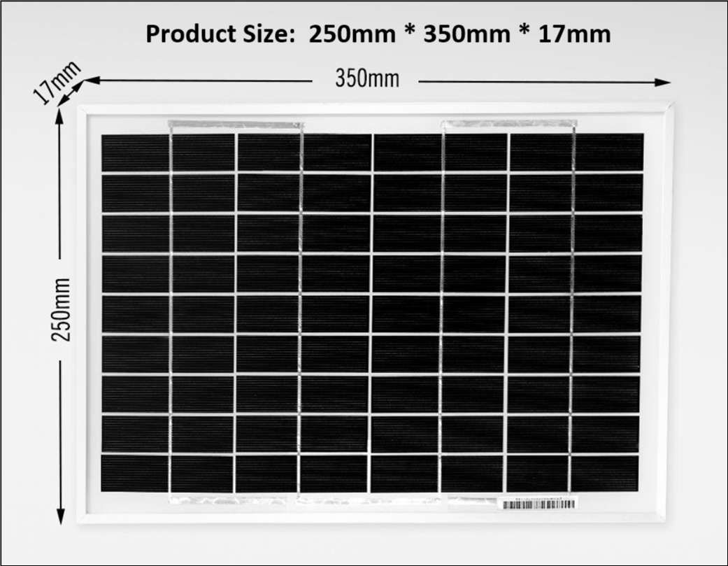 10-Watt Solar Panel Kit. A-Grade monocrystalline solar cells charge your devices at lightning-fast speeds, with an energy conversion efficiency of up to 23.5%. Maximize Energy Efficiency: Our PET Films have a light penetration rate of 95%, significantly boosting energy conversion efficiency for your Monocrystalline panel. Waterproof and reliable, our fixed solar panel is built tough to withstand the harsh climate.