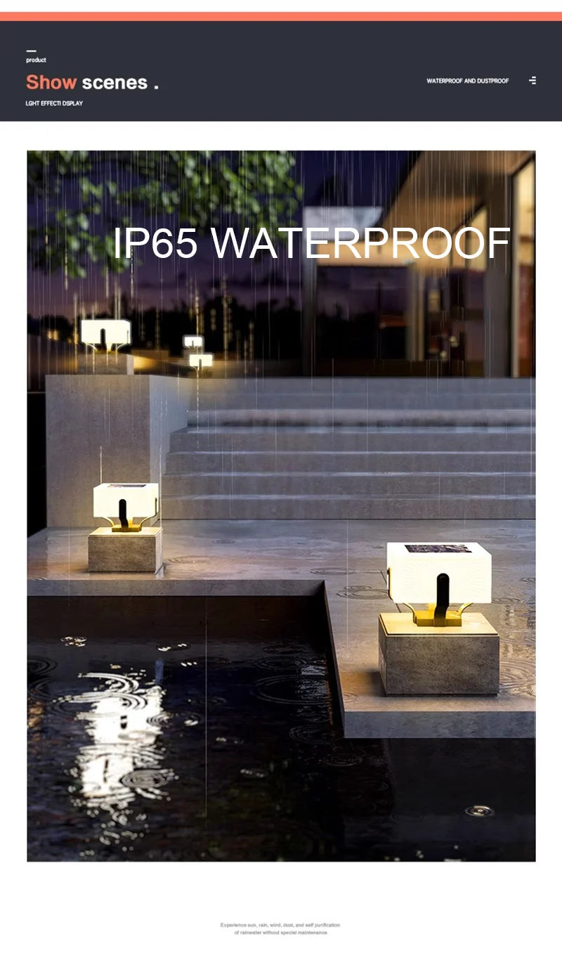 Solar Pillar Lights Home Decor Villa LED Wall Lamp Outdoor Waterproof Modern Gate Garden Lighting Solar Energy Super Bright Door