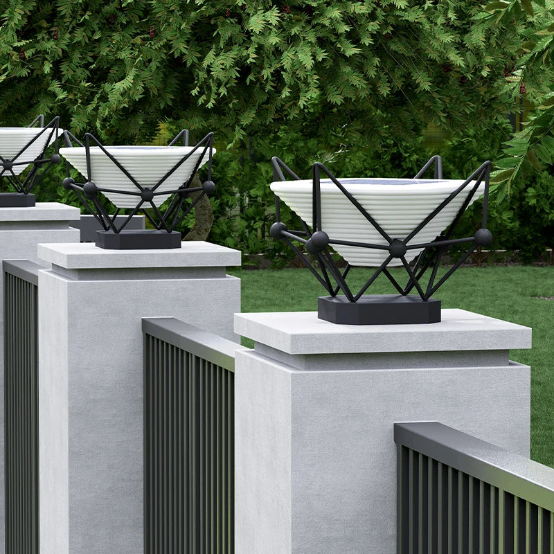 Solar Pillar Lights LED Wall Lamp Home Decor Outdoor Waterproof Lighting Solar Energy Super Bright Fence Villa Gate Garden Door