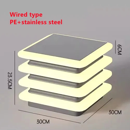 Waterproof Solar Wall Lawn Lamp Solar Column Head Light Outdoor Courtyard Door Pillar Lamp Outdoor Post Light Villa DoorLighting