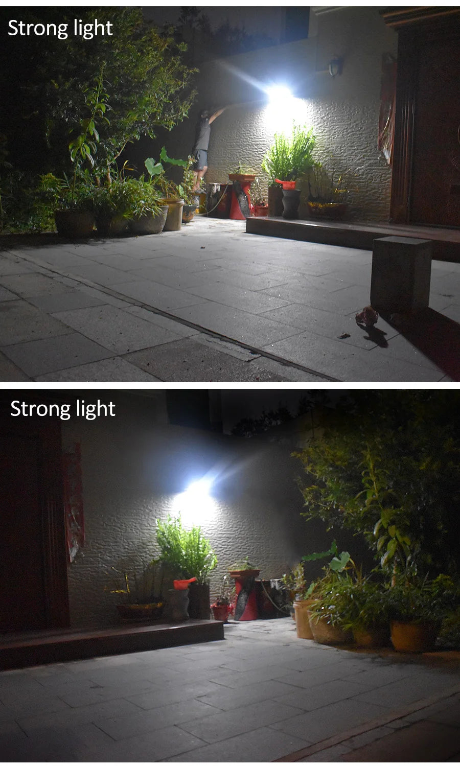 Super Bright Solar Led Lights Outdoor with Sensor 4 Modes Lamp Aluminium Shell Wall Lighting for Garden Security Lighting