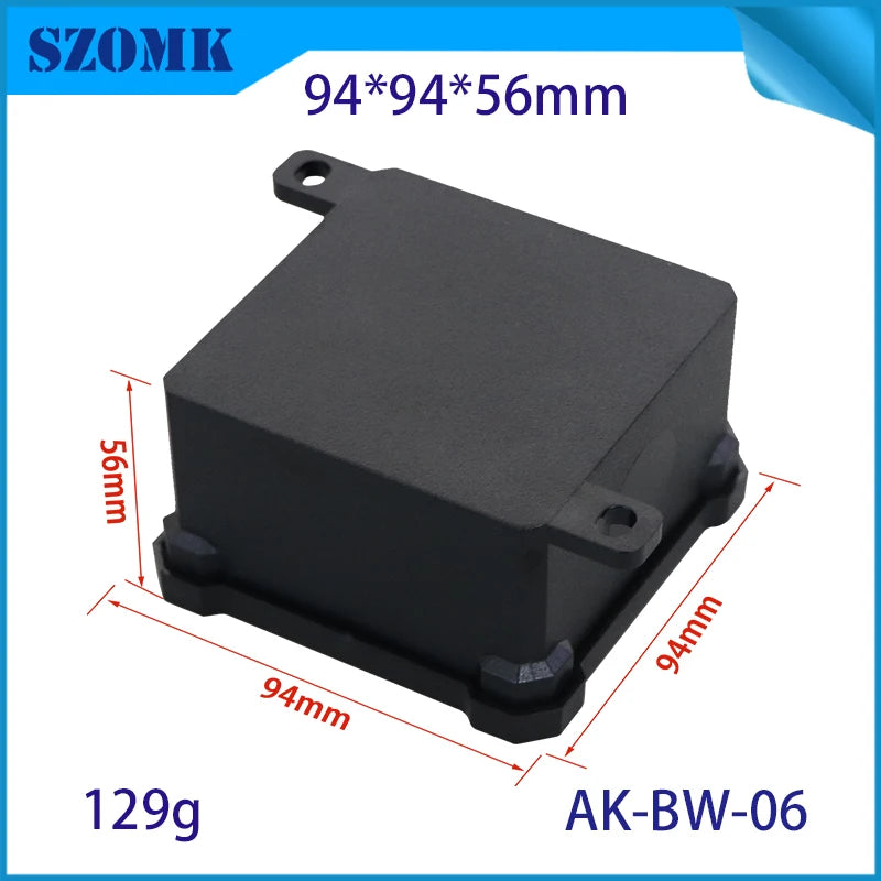 IP68 SZOMK Black Box Outdoor Waterproof Case Plastic Box Electronic Project Case Instrument Waterproof Junction Box Housing