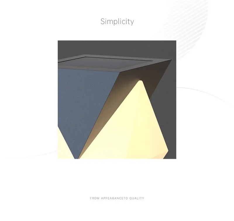 Solar Pillar Lights Outdoor Waterproof LED Wall Lamp Home Decor Modern Gate Garden Villa Lighting Solar Energy Super Bright Door