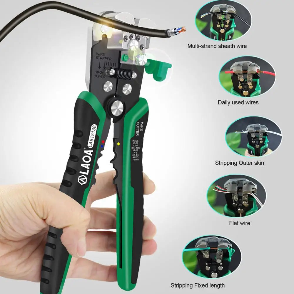 LAOA Wire Stripper Tools High Quality Automatic Stripping Cutter Cable Wire Crimping Electrician Repair Tools