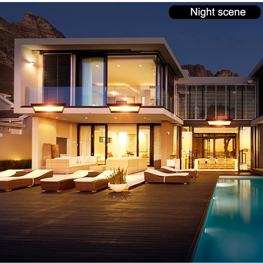 Super Bright Solar Led Lights Outdoor with Sensor 4 Modes Lamp Aluminium Shell Wall Lighting for Garden Security Lighting