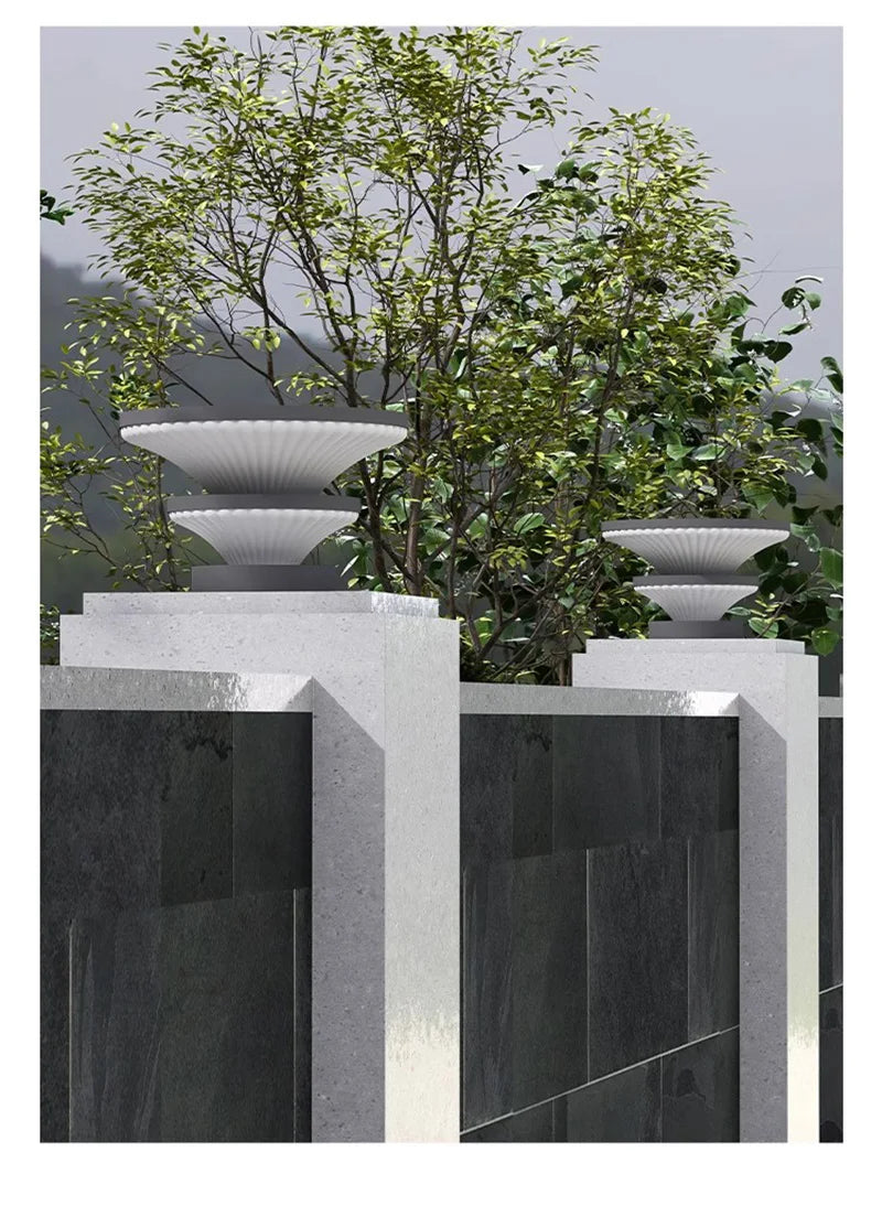 Solar Pillar Lights Solar Energy Super Bright Lighting LED Wall Lamp Outdoor Waterproof Modern Home Decor Villa Door Gate Garden