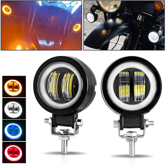 3INCH 20W Motorcycle LED Angel Eye Work Light Bar Spot Lamp Offroad Car Boat Truck SUV Pickup 12V 24V Driving Fog Lamp Headlight