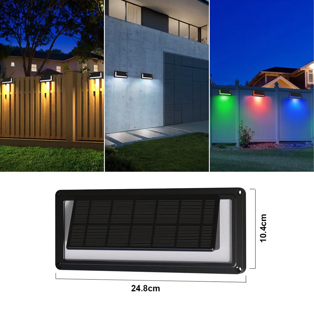 ACMESHINE 800lm Solar Step Lights Outdoor Waterproof Led Wall Light With Sound Sensor stair Railing Lamp Walk Landscape Lighting
