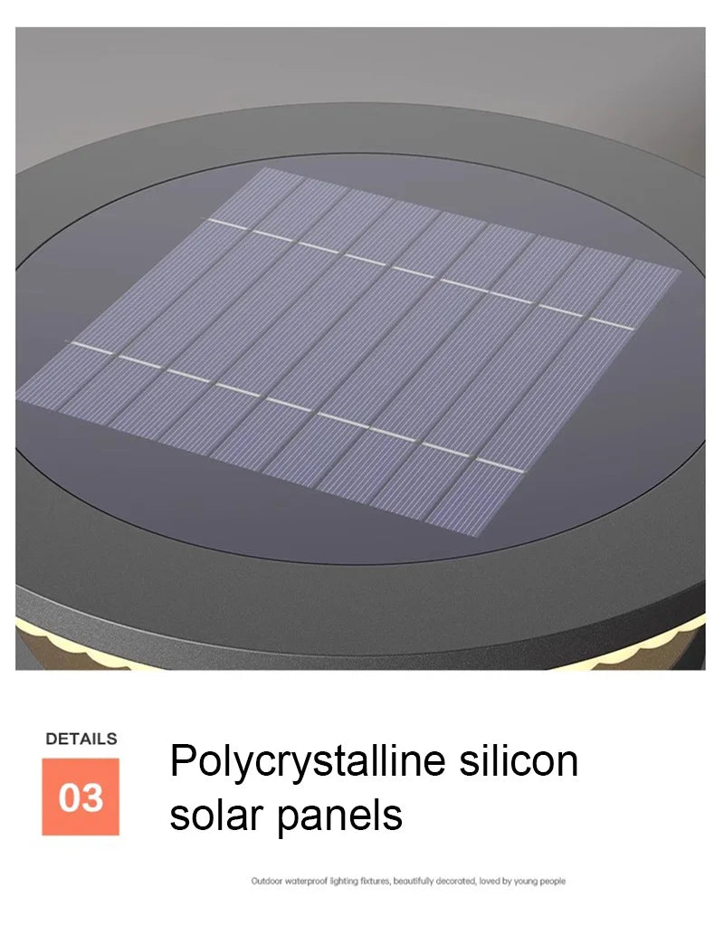 Solar Pillar Lights Solar Energy Super Bright Lighting LED Wall Lamp Outdoor Waterproof Modern Home Decor Villa Door Gate Garden