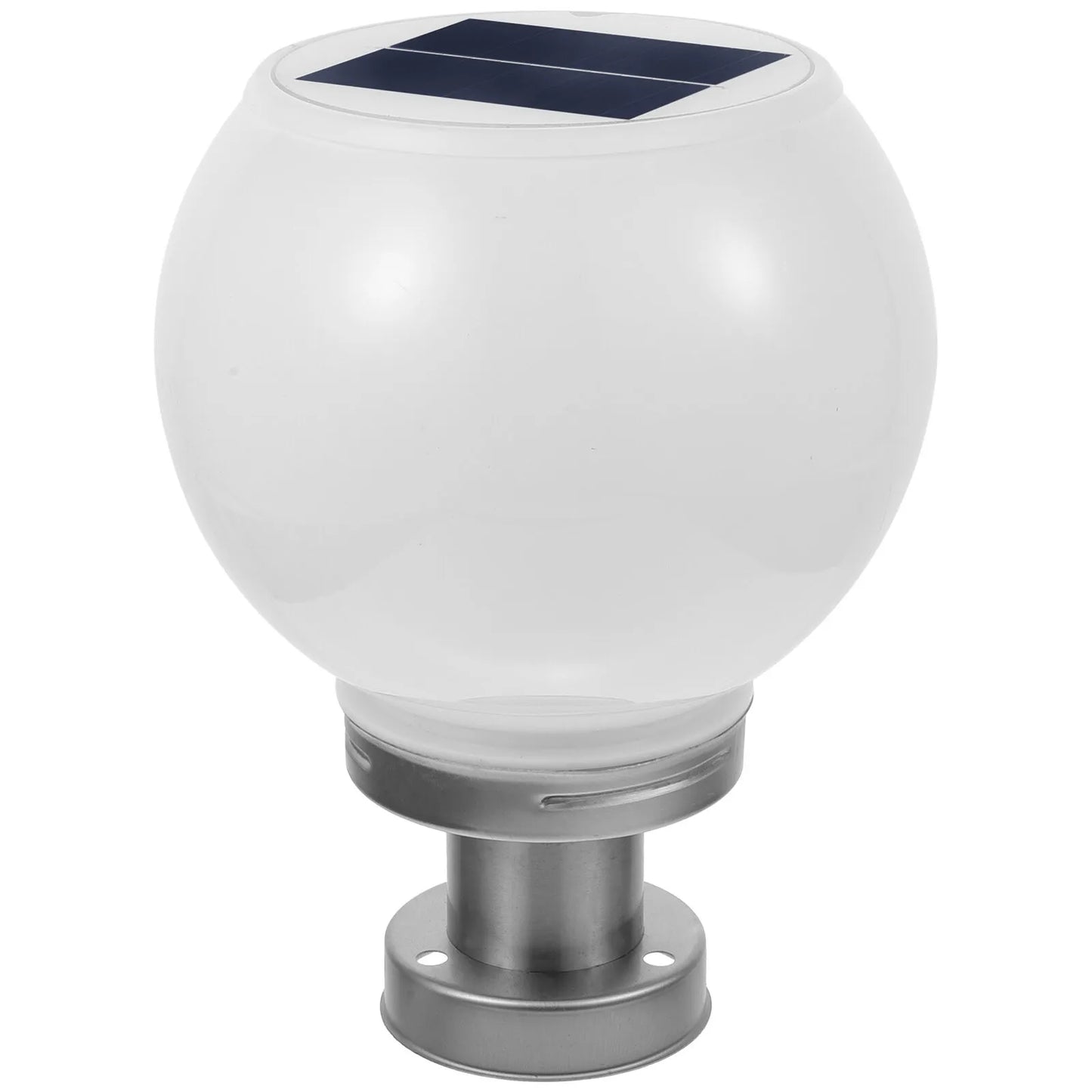 LED 200MM Solar Wall Pillar Lamp Outdoor Round Ball Round Light(White)