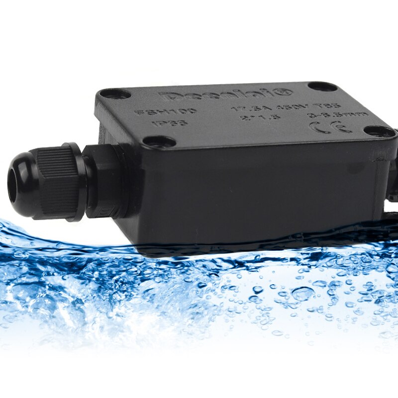 IP66 Waterproof Junction Box 2 Way 3 Way 3mm-6.5mm Outdoor LED Cable Connector Sealed Retardant Electrical Outdoor Waterproof Box