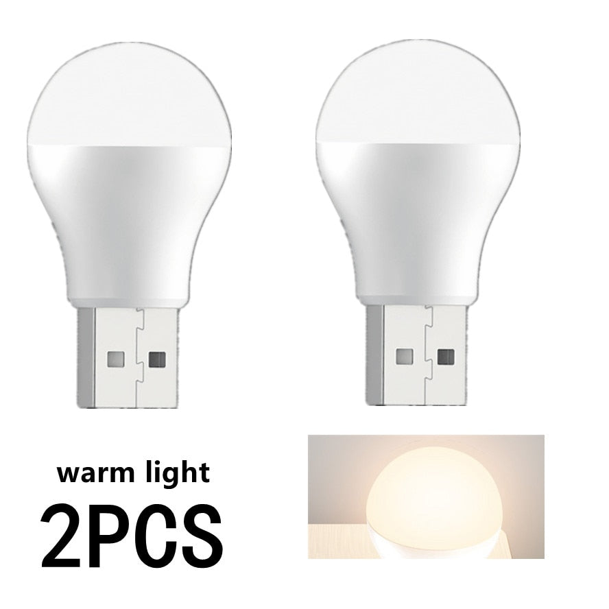 USB Plug Lamp Computer Mobile Power Charging USB Small Book Lamps LED Eye Protection Reading Light Small Round Light Night Light