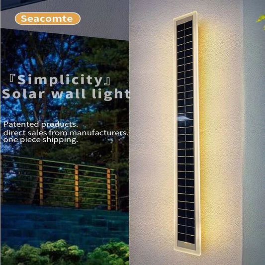 Solar Wall Lights for Outside Door 20W Waterproof  Acrylic Lampshade Modern 100cm Long Solar Wall Lights for Porch Patio