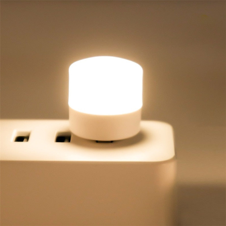 USB Plug Lamp Small Mini Book Lamps LED Night Light Computer Mobile Power Charging  LED Eye Protection Square Reading Light