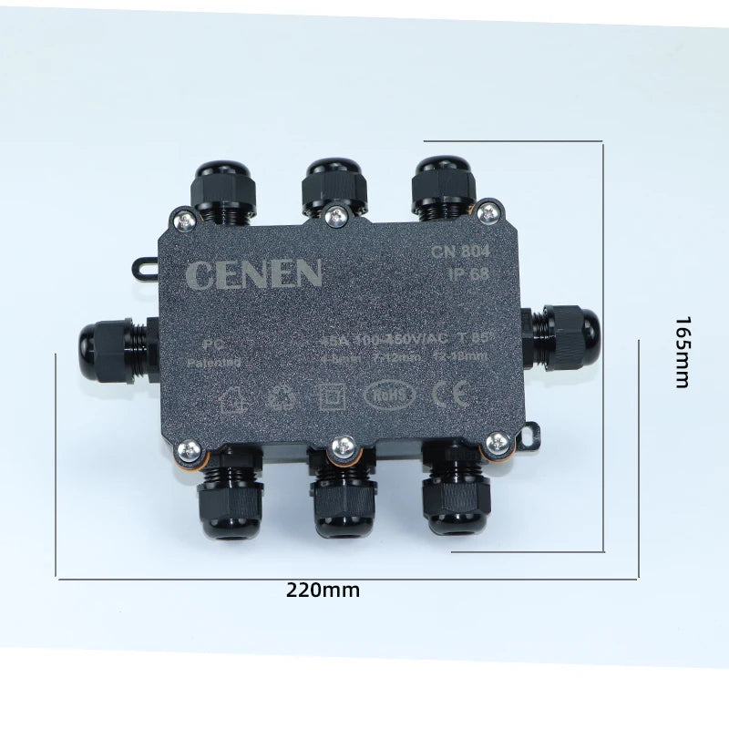 804 plastic waterproof junction box outdoor rainproof junction box electrical sealing box LED wiring PC flame-retardant buried