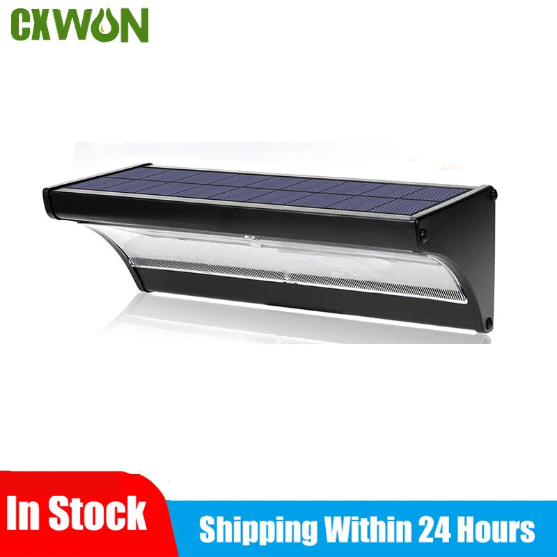 Outdoor Solar 60/48/24Led Lamp Waterproof Motion Sensor Solar Wall Lights Aluminum Alloy Home Security Solar Flood Light 6000mAh