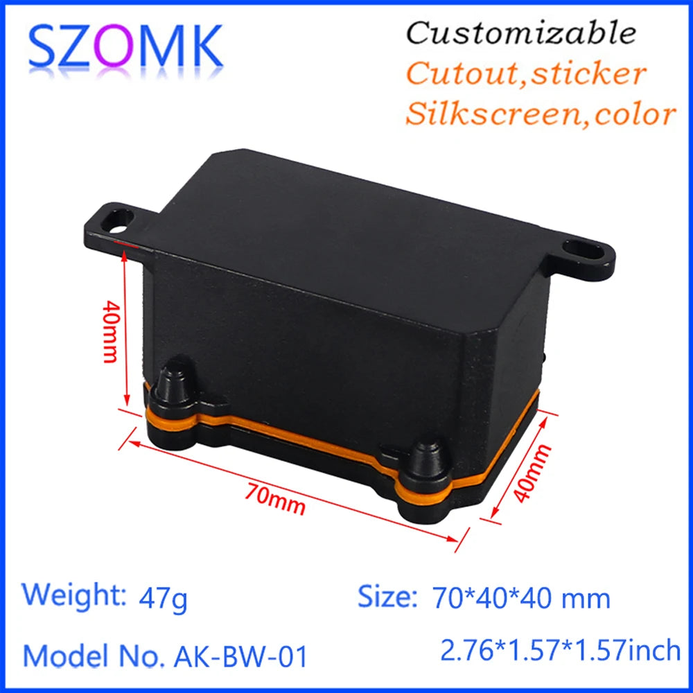 IP68 SZOMK Black Box Outdoor Waterproof Case Plastic Box Electronic Project Case Instrument Waterproof Junction Box Housing