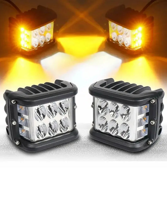 NLpearl 4"LED Work Light Dual Side Shooter Led light Led Pod Light OffRoad Flashing Light For Car Truck Pickup Boat Suv Fog Lamp