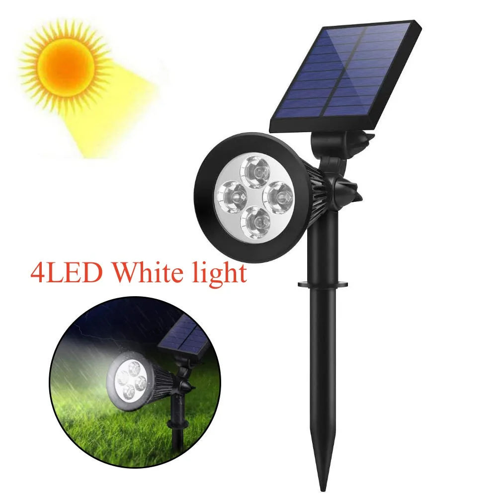 Outdoor 4/7LED Solar Lamp RGB Solar Lawn Light Garden Landscape Spotlights for Garden Yard Porch Lawn Ground Decoration