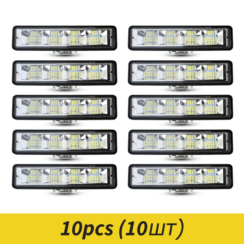 72W Car Work Light LED Bar  4x4 24 LED Working Bar Offroad SUV ATV Tractor Boat Trucks Excavator 12V 24V led Combo Beam