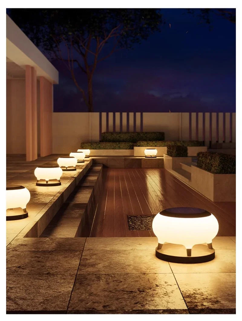 Solar Pillar Lights Outdoor Waterproof Home Decor LED Wall Lamp Gate Garden Lighting Decor Solar Energy Super Bright Door Villa