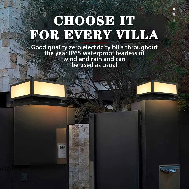 Solar LED Waterproof Lighting Outdoor Solar with Remote Control Dimming Porch Courtyard Garden Outdoor Decorative Lighting