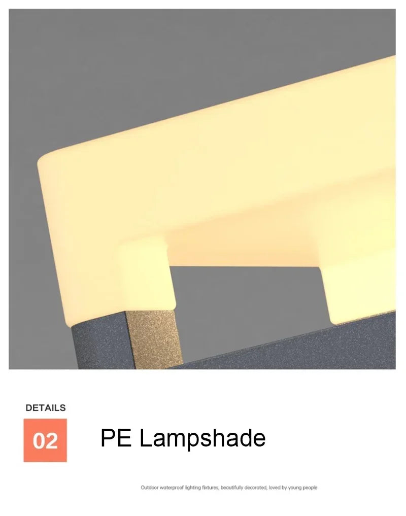 Outdoor Waterproof Solar Pillar Lights LED Wall Lamp Square Home Decor Solar Energy Super Bright Villa Lighting Door Gate Garden