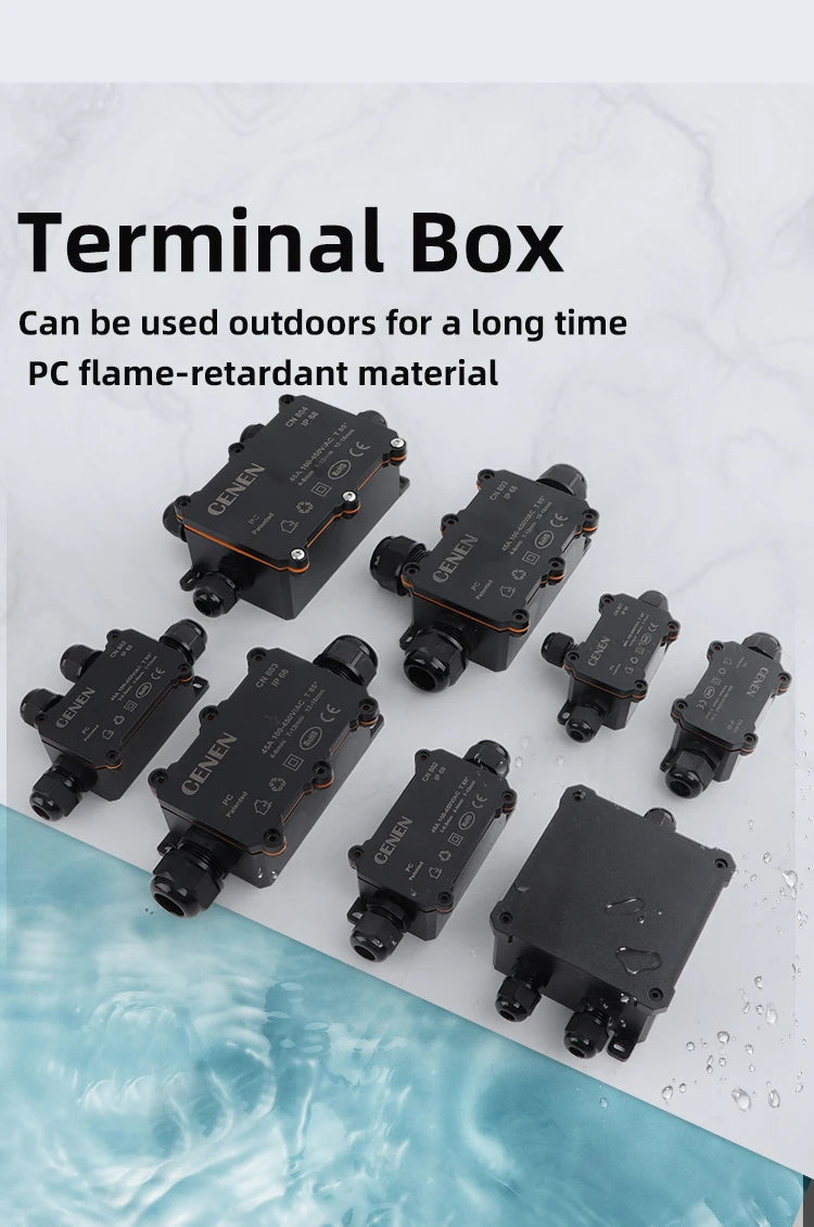 804 plastic waterproof junction box outdoor rainproof junction box electrical sealing box LED wiring PC flame-retardant buried
