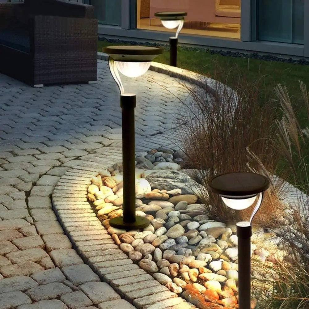 Solar Landscape Pathway Lights Super Bright Warm White Waterproof Solar Garden Lamp for Outdoor Pat Sidewalk Driveway Walk Way