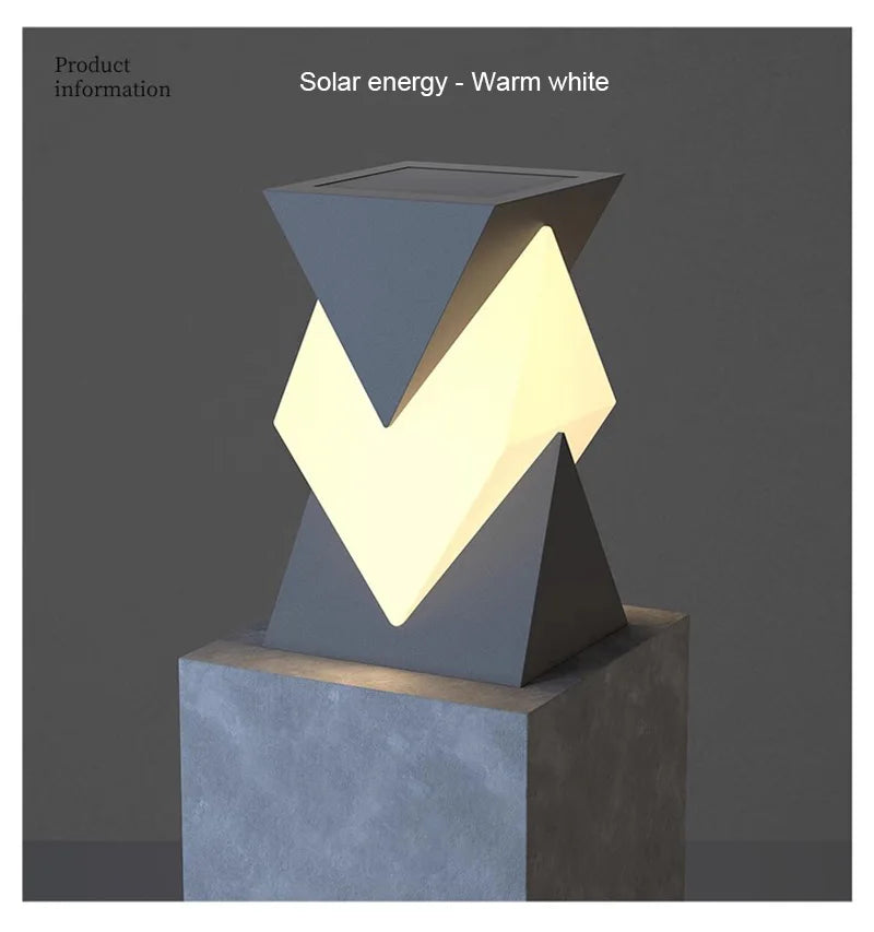 Solar Pillar Lights Outdoor Waterproof LED Wall Lamp Home Decor Modern Gate Garden Villa Lighting Solar Energy Super Bright Door