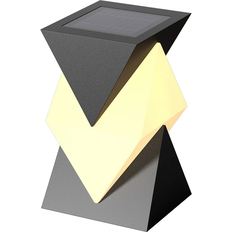 Solar Pillar Lights Outdoor Waterproof LED Wall Lamp Home Decor Modern Gate Garden Villa Lighting Solar Energy Super Bright Door