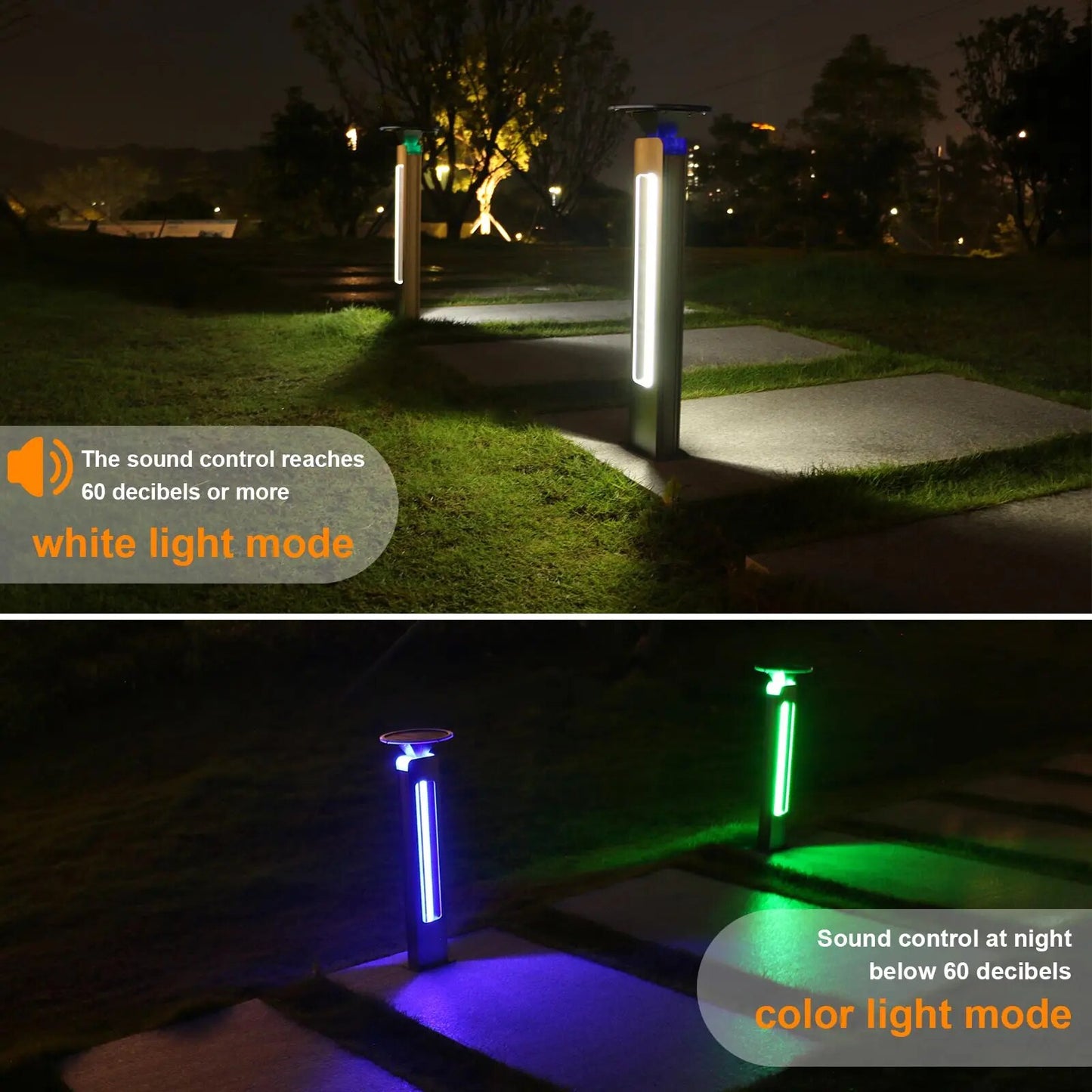 ACMESHINE 60cm/100cm Solar Garden Light Waterproof  Patio Path Outdoor High Efficiency Bollard Led Light Outdoor Landscape Lamp