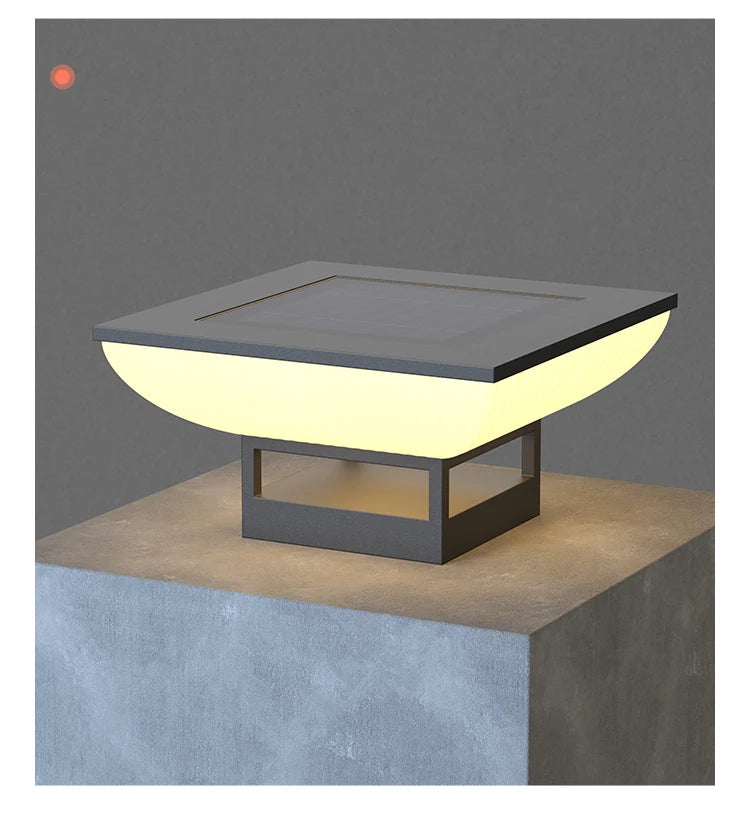 Solar Pillar Lights LED Wall Lamp Solar Energy Home Decor Lighting Outdoor Waterproof Fence Villa Gate Garden Door Courtyard