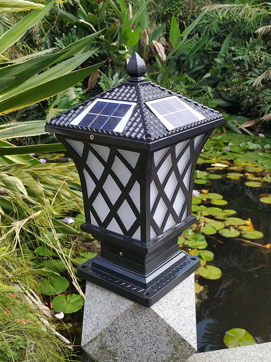 LED Solar Lamp Outdoor Waterproof And Automatic Dimming Garden Lights Modern Style Landscape Decoration Backyard Pillar Light