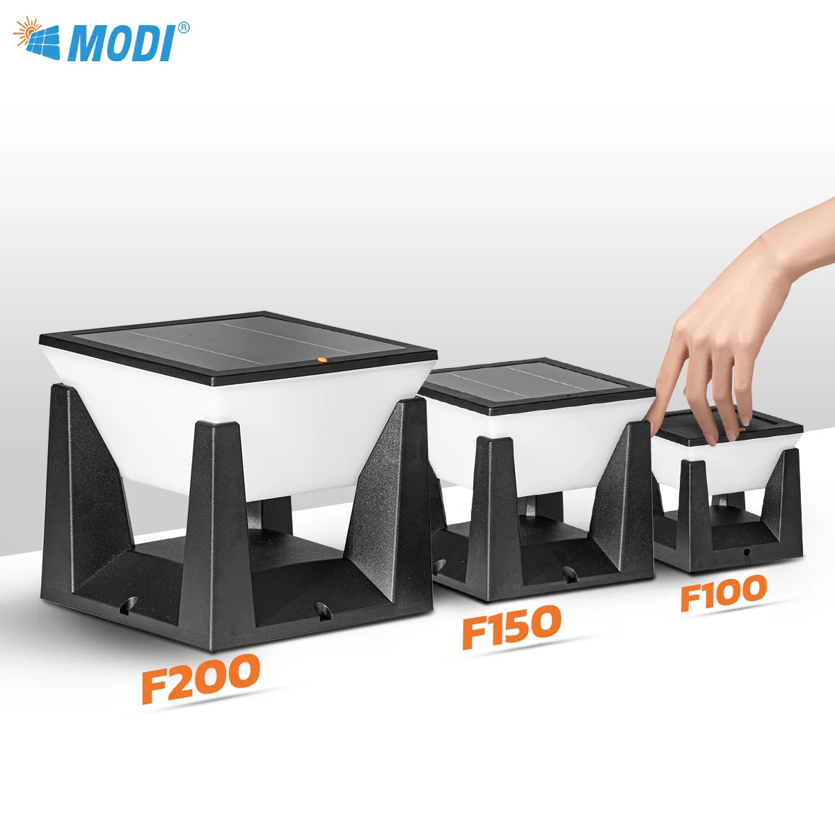 3-Color Solar Post Light IP65 Waterproof Outdoor Garden Yard Pathway LED Lamp - Solar Powered Lighting