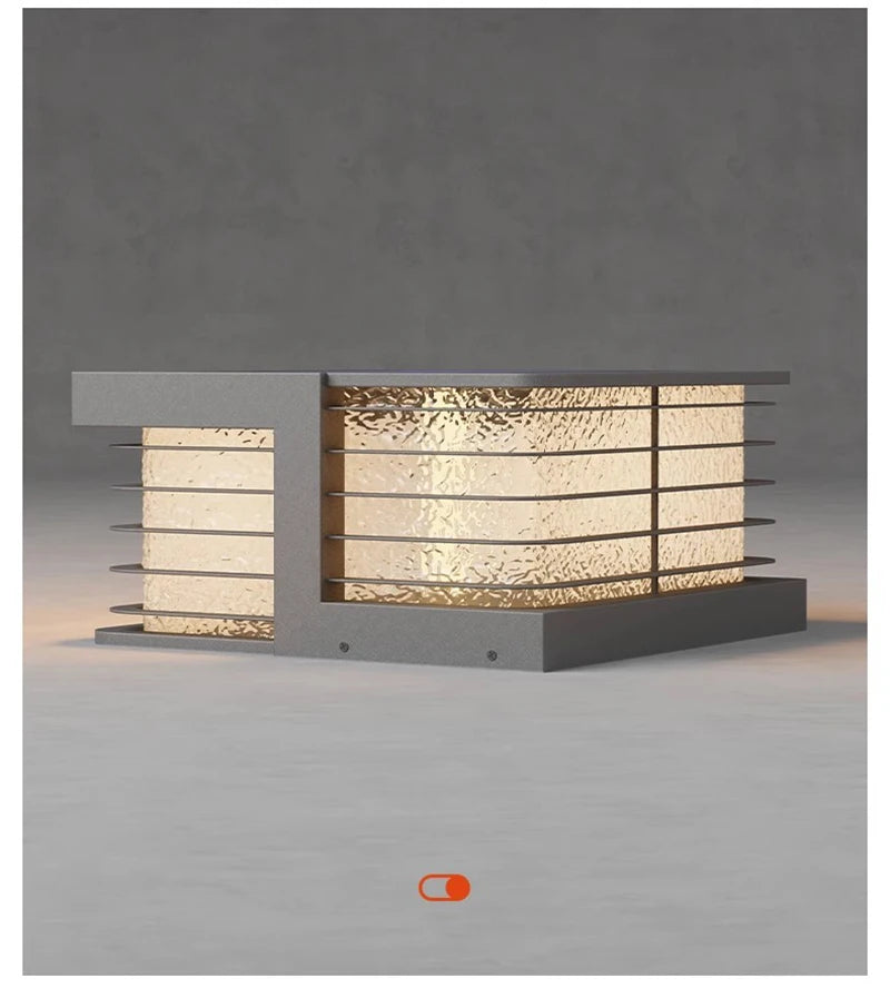 Solar Pillar Lights LED Wall Lamp Outdoor Waterproof Solar Energy Home Decor Lighting Fence Villa Gate Garden Door Courtyard