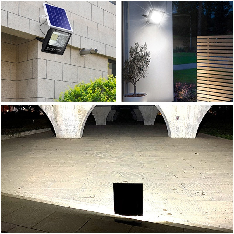 Powerful LED Solar Light Outdoor solar reflector spotlights with Remote Control For Garden Street Wall Solar Landscape Spotlight