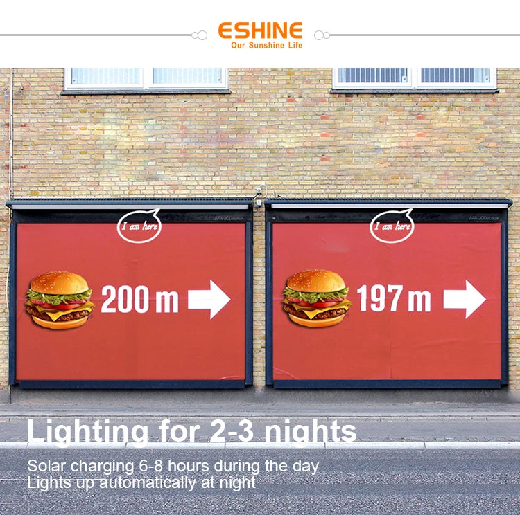 ACMESHINE 30/60/120CM Aluminum IP65 Solar Billboard Light Solar Real Estate Advertising Light Solar Wall Lamp Sign Light Outdoor