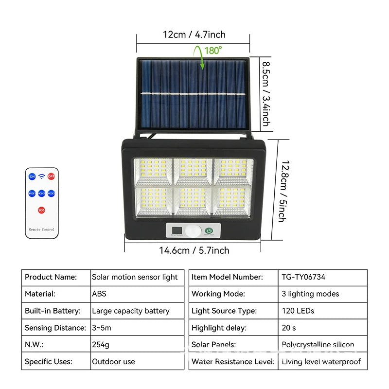 Solar Powered Lights Courtyard Sensing Light Street Lamps High Brightness Floodlights Multifunctional Outdoor Lighting Wall Lamp