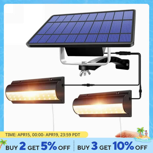 Solar Lights Indoor Outdoor Solar Shed Light With Pull Wire Switch Solar Pendant Light for Patio Porch Barn Farm House With Line