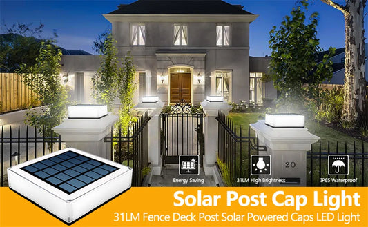 2PCS 3 Colors Solar Light Fence Light IP65 Outdoor Solar Lamp For Garden Decoration Gate Fence Wall Courtyard Cottage Solar Lamp