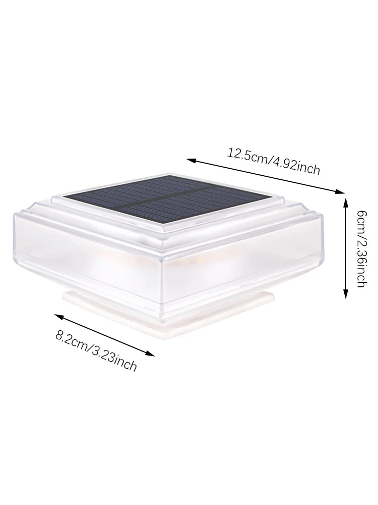 30Led Solar Pillar Light, Post Caps Lights, Waterproof Fence Post Lamp Outdoor, for Garden Wooden Posts Lawn Camping Summer Deco