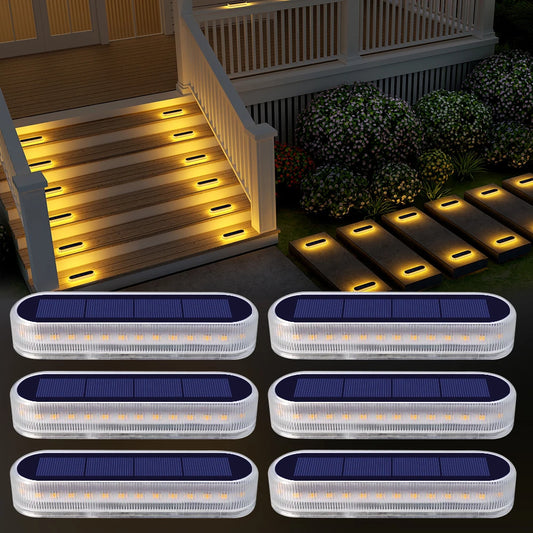 Quality Solar Deck Lights Auto On/OFF Outdoor Waterproof IP68 Led Solar Garden Step Lights for Stairs Fence Yard Patio Pathway