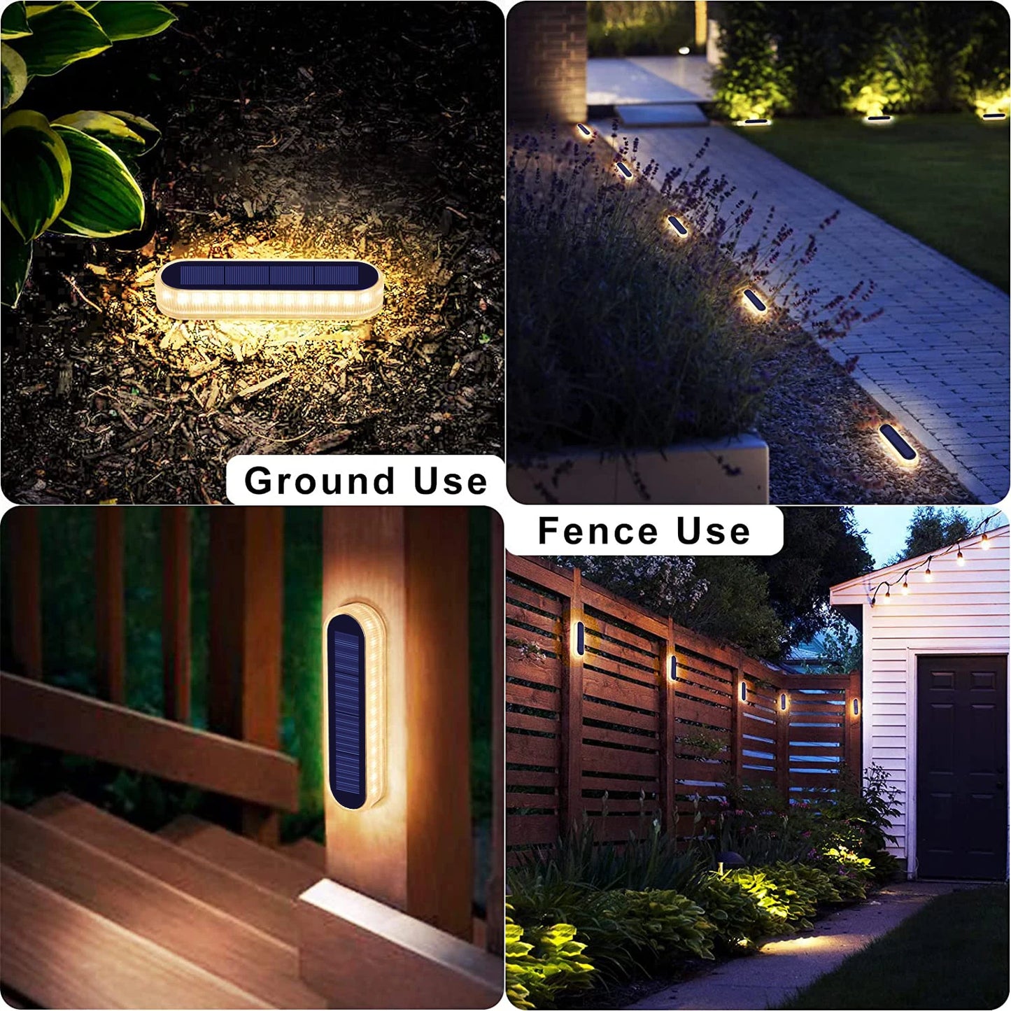 Quality Solar Deck Lights Auto On/OFF Outdoor Waterproof IP68 Led Solar Garden Step Lights for Stairs Fence Yard Patio Pathway